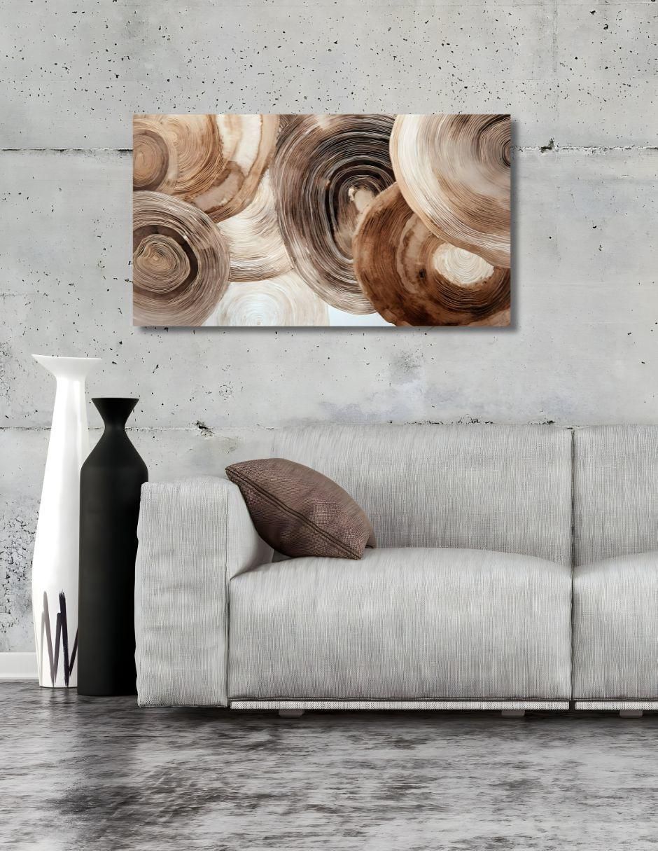 Cuadro decorativo Geométrico anillos orgánicos 70x100cm 11