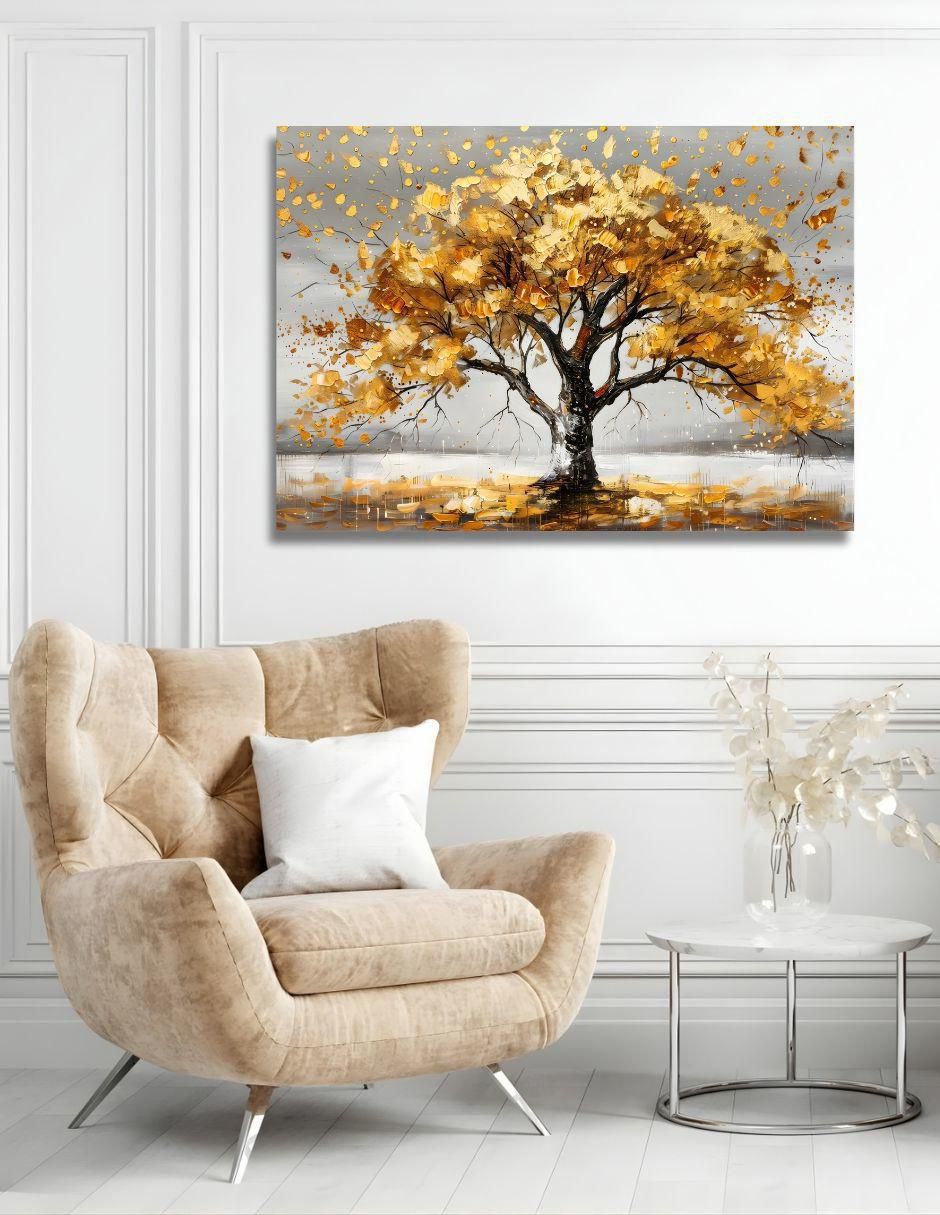Cuadro decorativo Planta Bosque Dorado 2