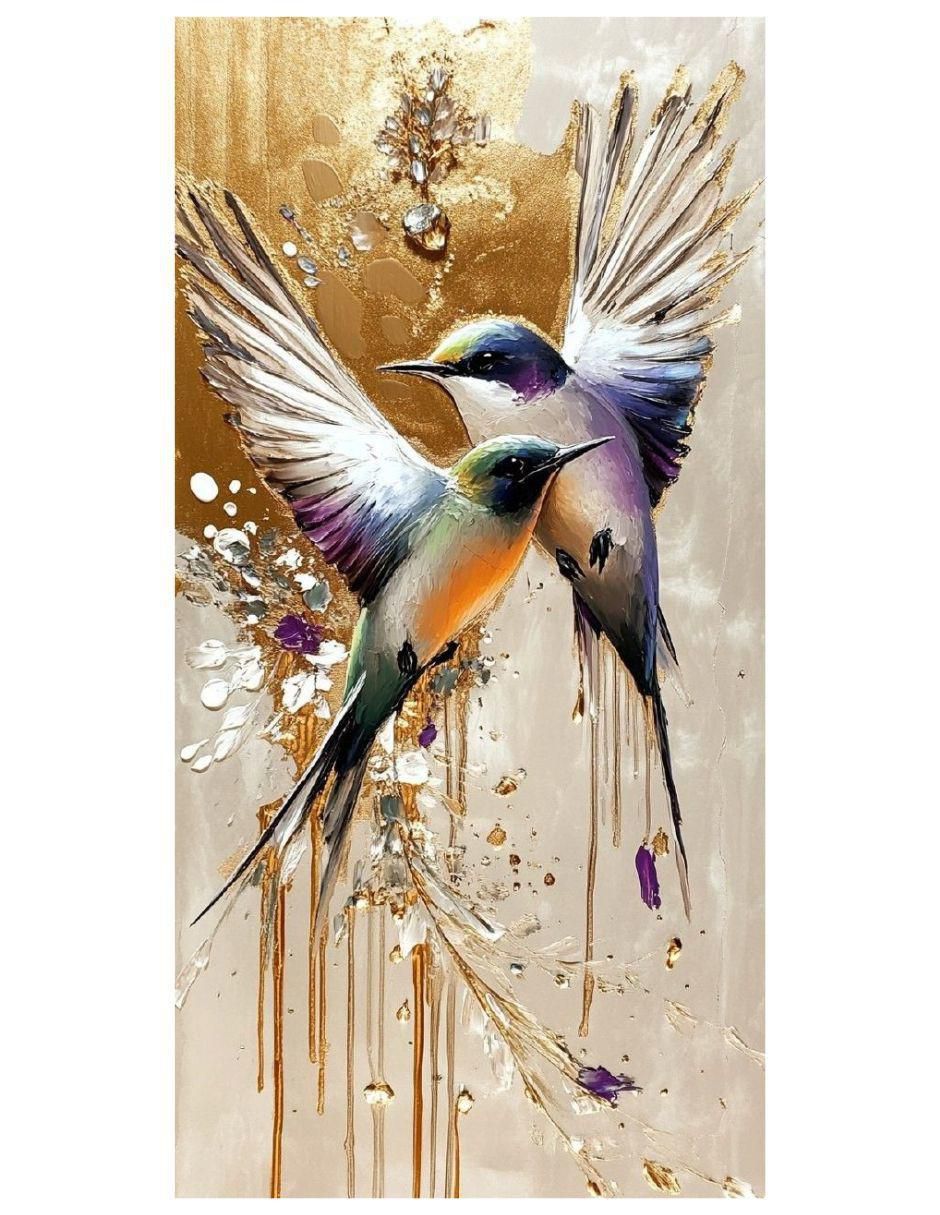 Cuadro decorativo Animal colibríes 70x100cm