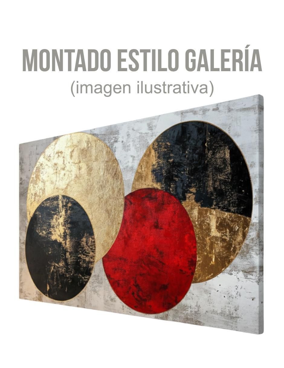 Cuadro decorativo Geométrico esferas aureas 70x100cm 12