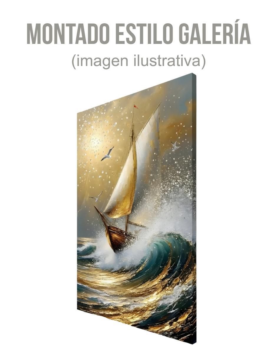 Cuadro decorativo paisaje velero 70 x 100 cm 3