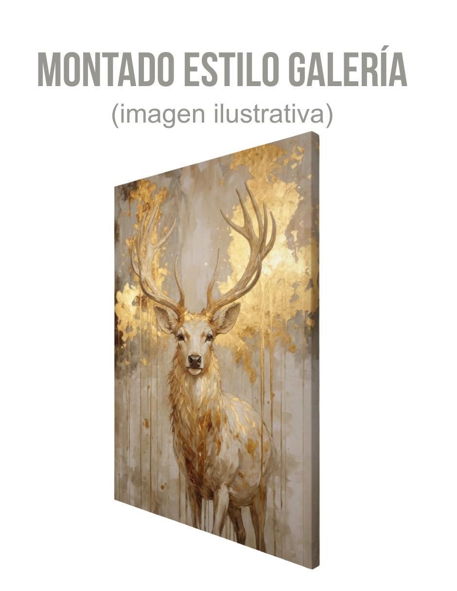 Cuadro decorativo Animal venado ocre 70x100cm 12