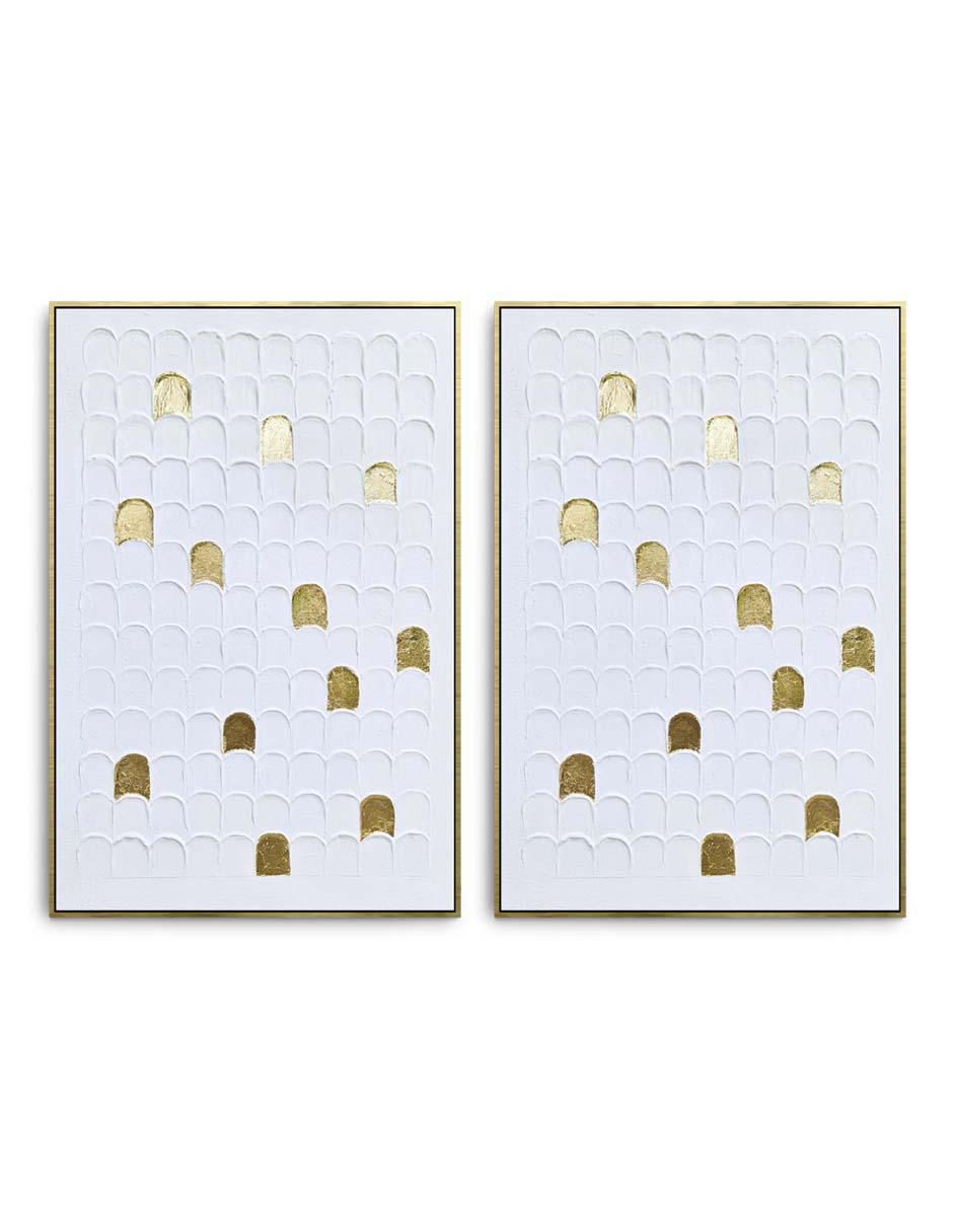 Cuadro decorativo Gota con hoja de oro