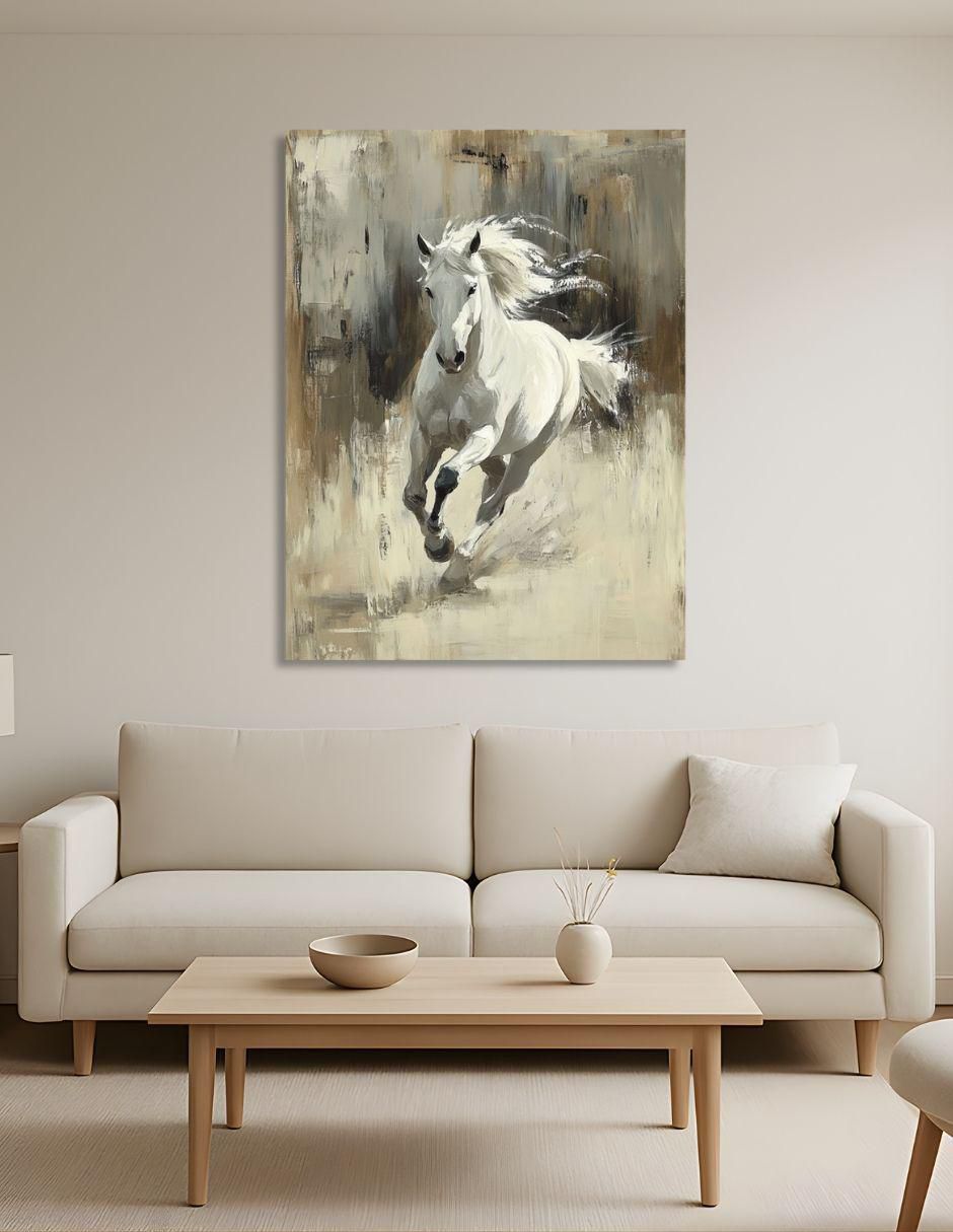 Cuadro decorativo Animal Caballo Blanco 3