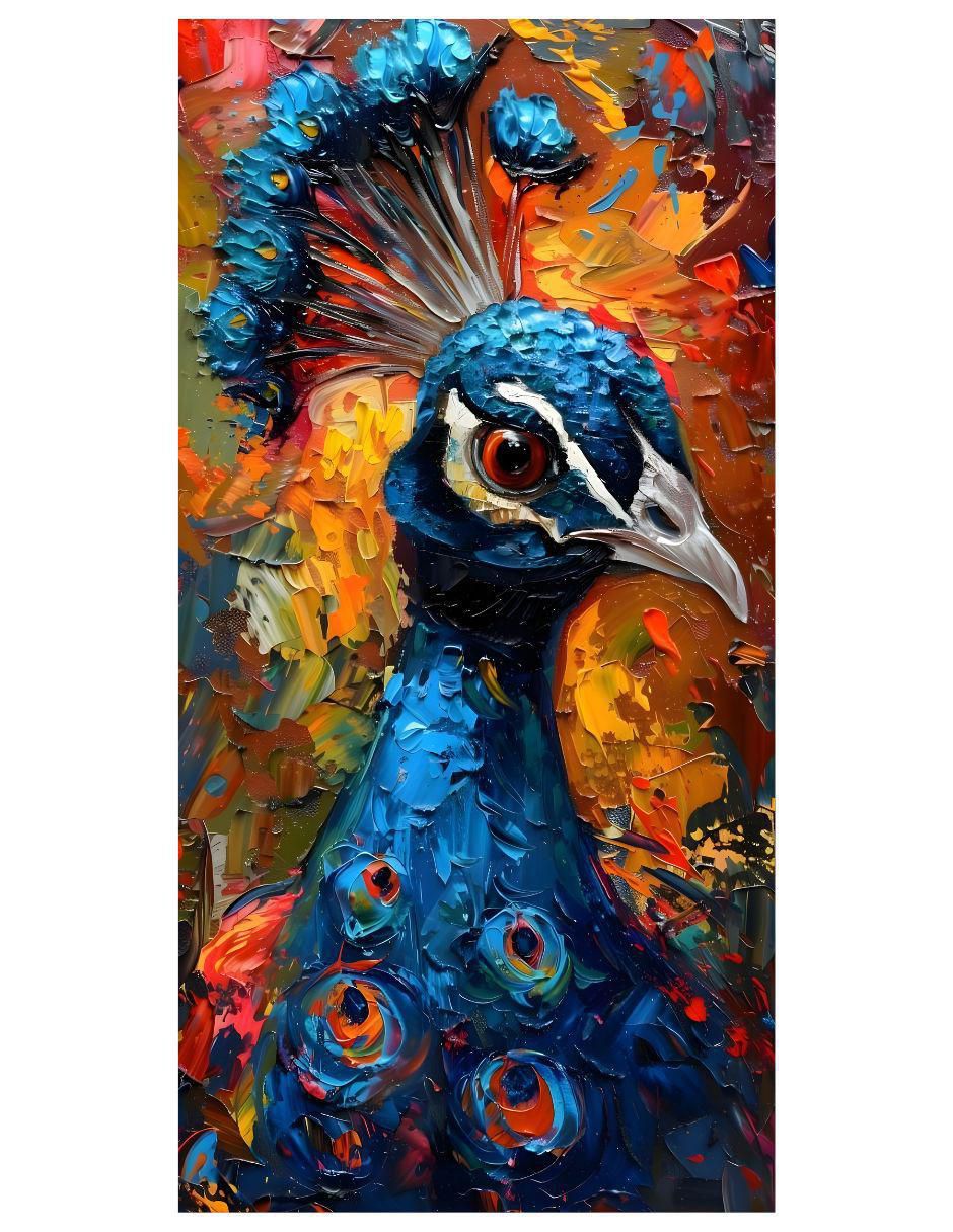 Cuadro decorativo Animal Pavo Real