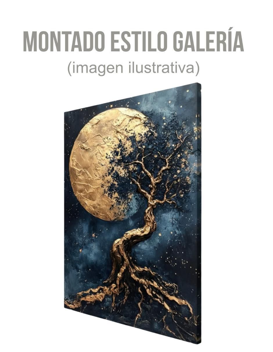 Cuadro decorativo Paisaje Eclipse Dorado 3