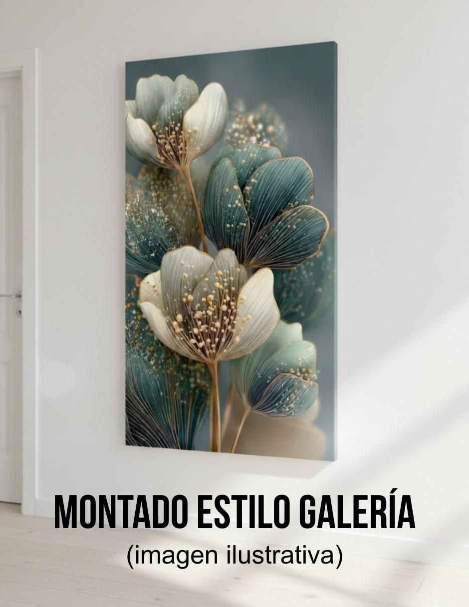 Cuadro decorativo Impresión Botánica Jade Y Oro 3