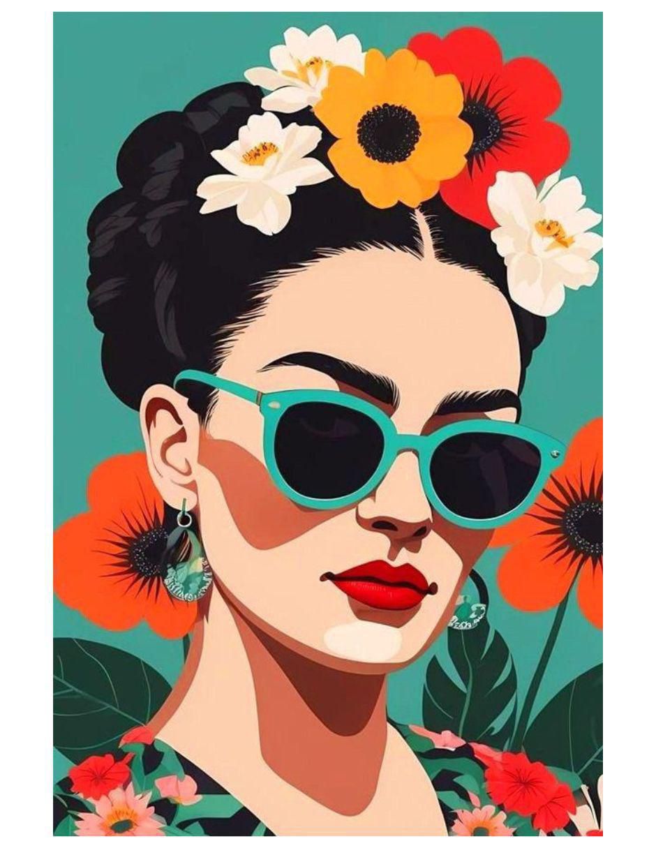 Cuadro decorativo Impresión Abstracto Frida Kahlo