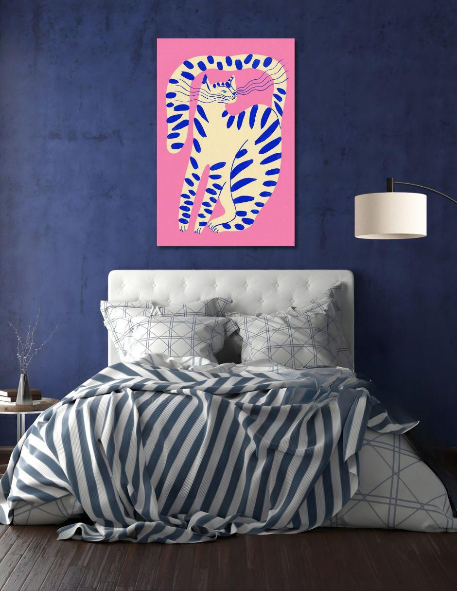 Cuadro decorativo Animal Gato Azul 2