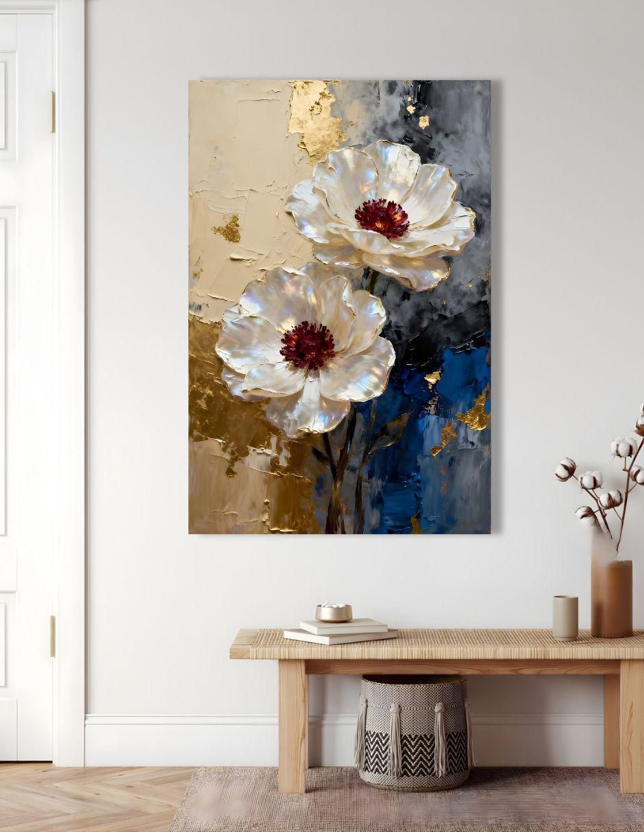 Cuadro decorativo Botánica Nacar y Záfiro 2