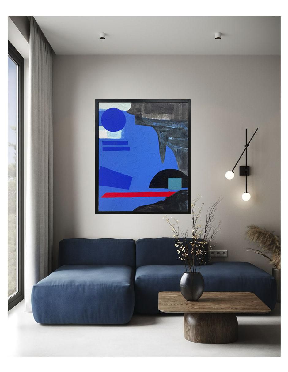 Pintura Blue Rock técnica acrílico Abstracto 2