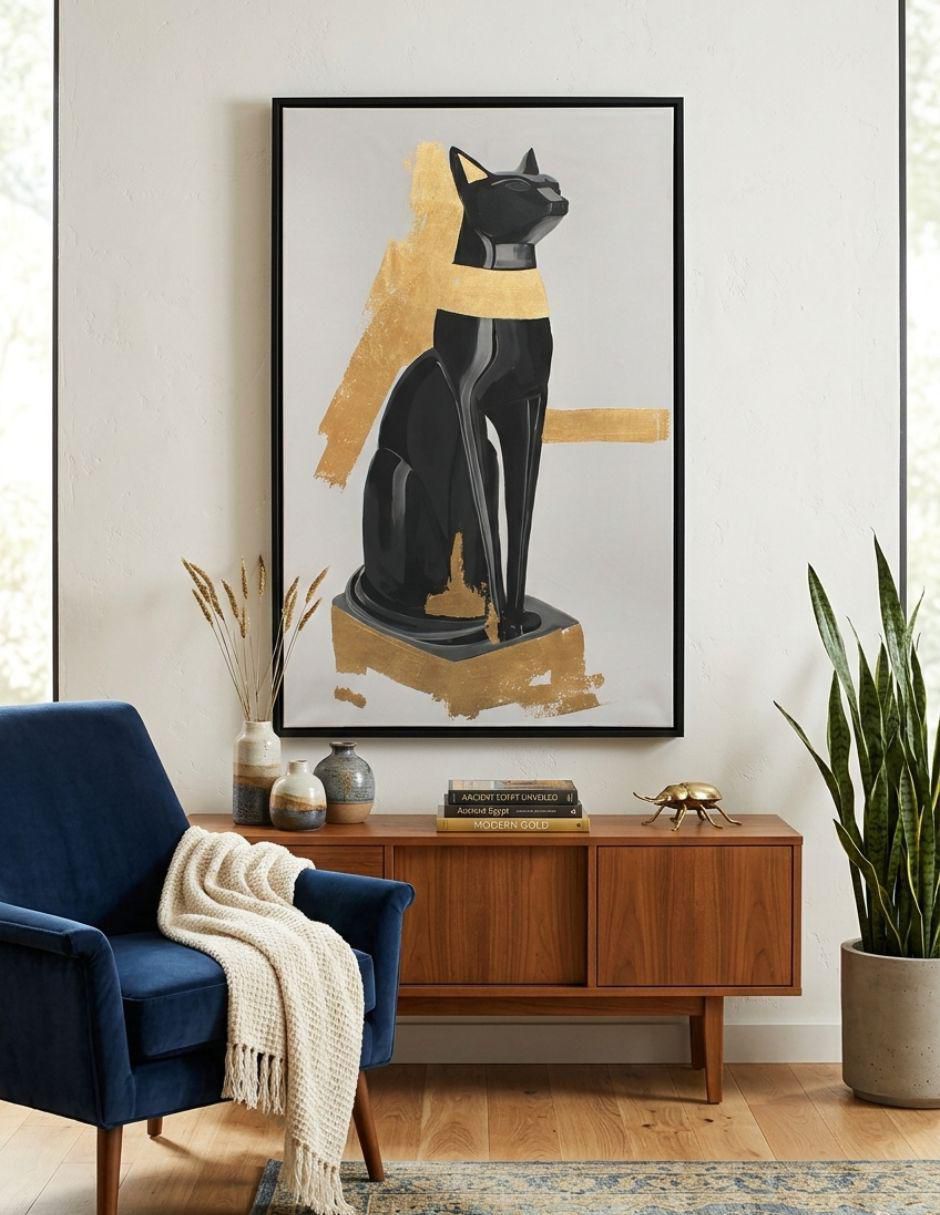Cuadro decorativo Felino Egipcio 4