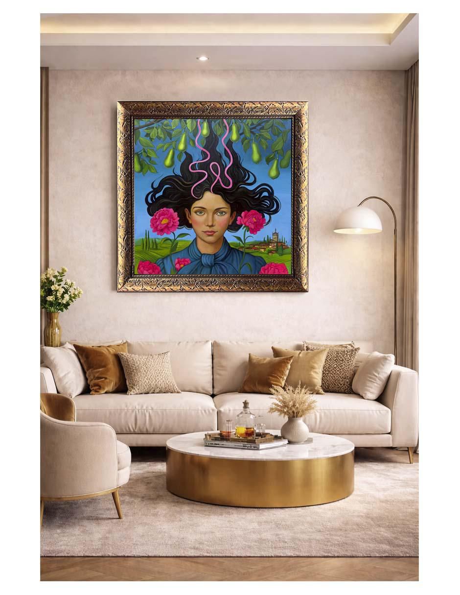Pintura El Jardín de la Mente técnica óleo Surrealismo 2