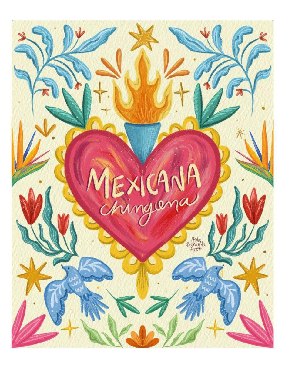 Cuadro decorativo Frase Impresa Mexicana Chingona