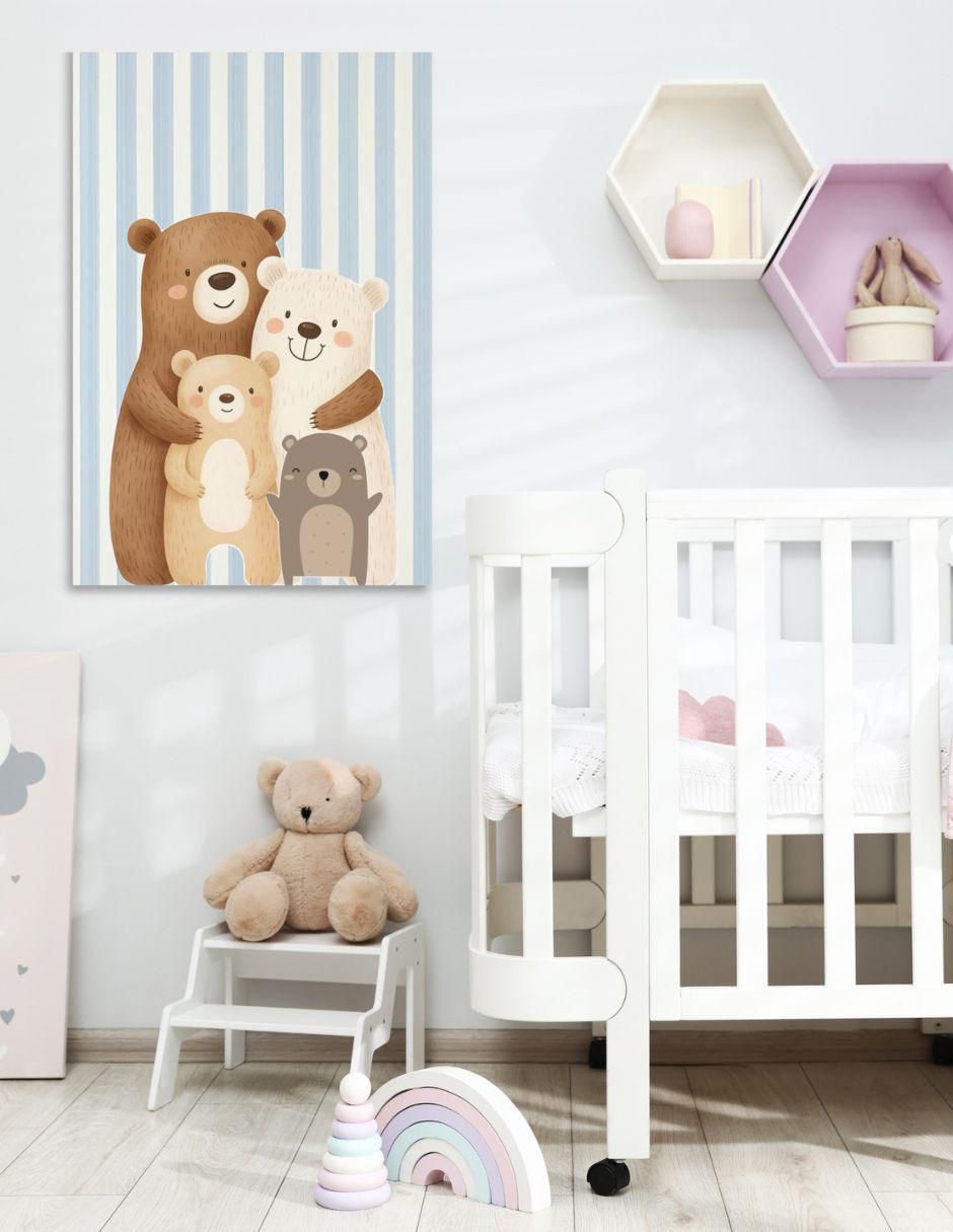 Cuadro decorativo Familia de Osos Impreso 2
