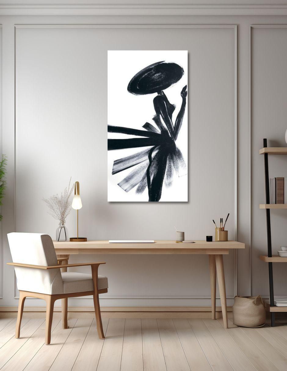 Cuadro decorativo Abstracto impreso dama negra 3