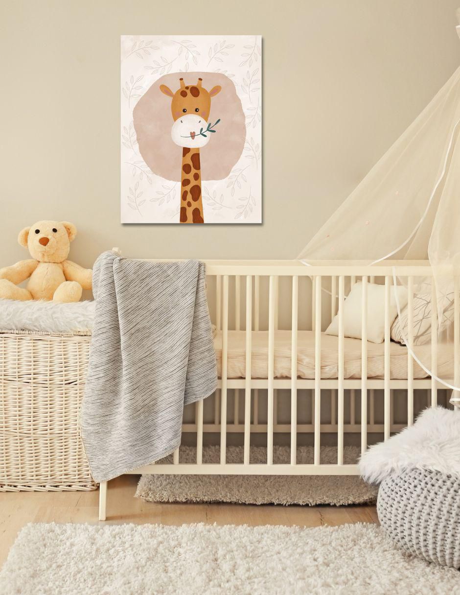 Cuadro decorativo Jirafa bebé impreso 2