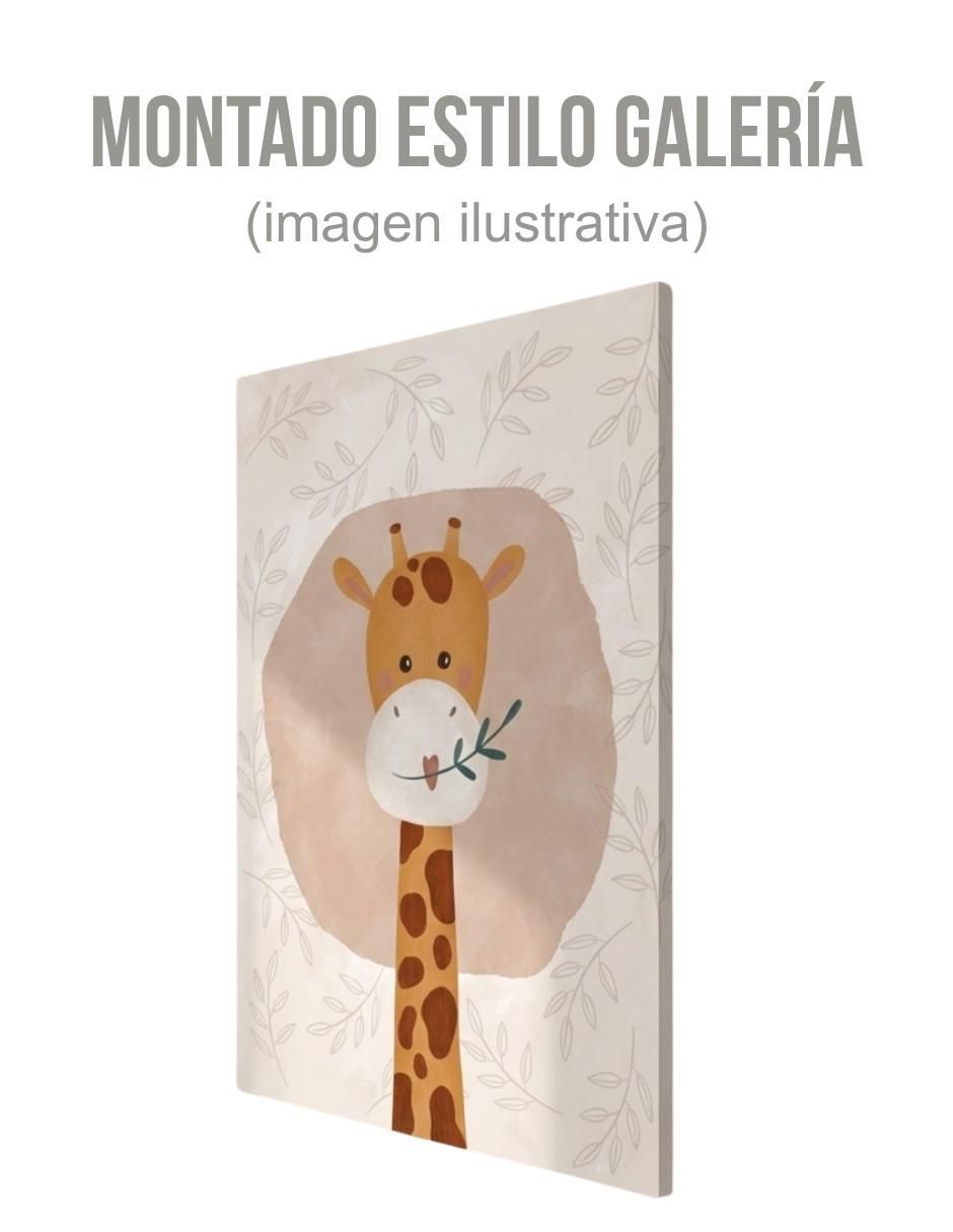 Cuadro decorativo Jirafa bebé impreso 3