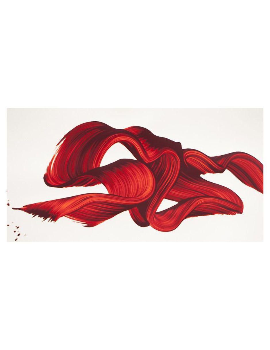 Cuadro decorativo Abstracto impreso ondas rojas Cuadro decorativo Abstracto impreso ondas rojas