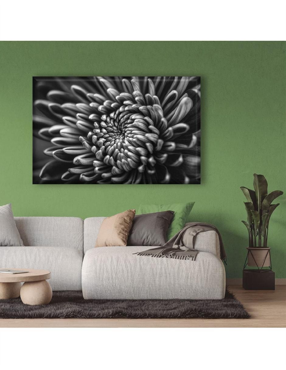 Cuadro decorativo Dalia blanco y negro 2